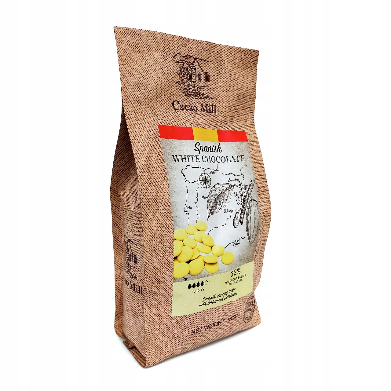 Levně Čokoláda Bílá 32% španělská Ibercacao 1000 g