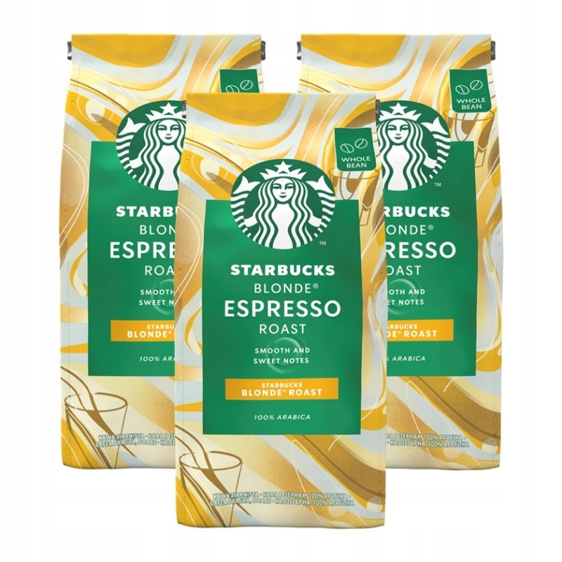 Levně Káva zrnková Starbucks Blonde Espresso 3x200 g