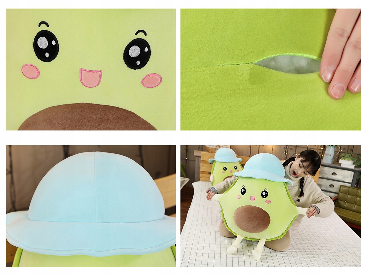 MASKOTKA AWOKADO PLUSZAK PODUSZKA PRZYTULANKA ZABAWKA PREZENT dla DZIECI Kod producenta Maskotka Awokado Pluszak Zabawka AG-05