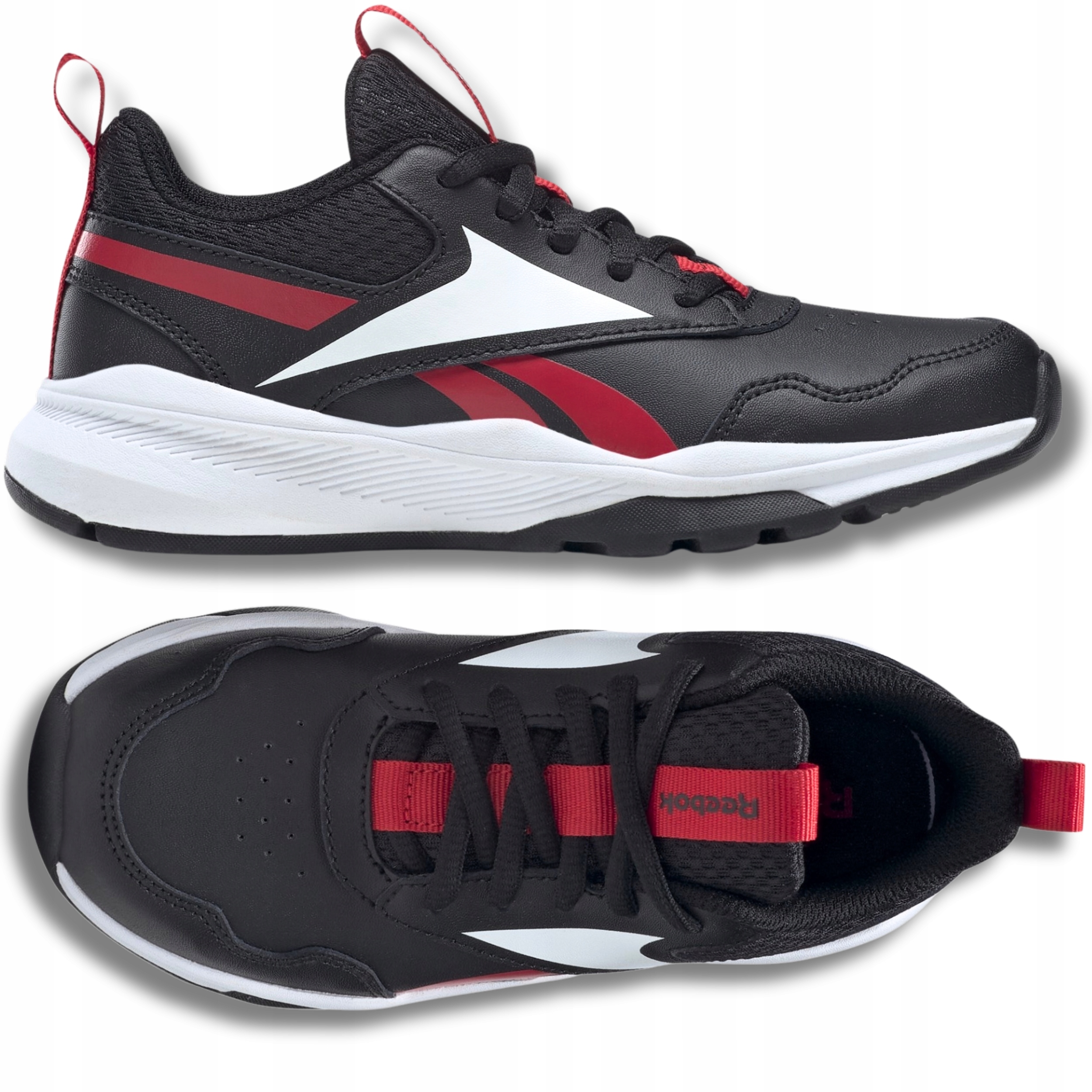 Reebok Dětské Sportovní Boty Černé Šněrovací Kůže Pro Děti 37