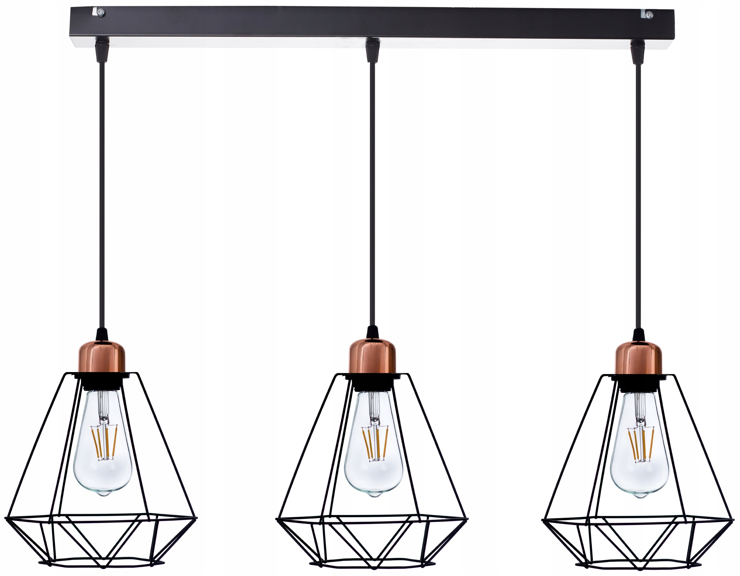 

Lampa Sufitowa Plafon Żyrandol Loft Edison Diament