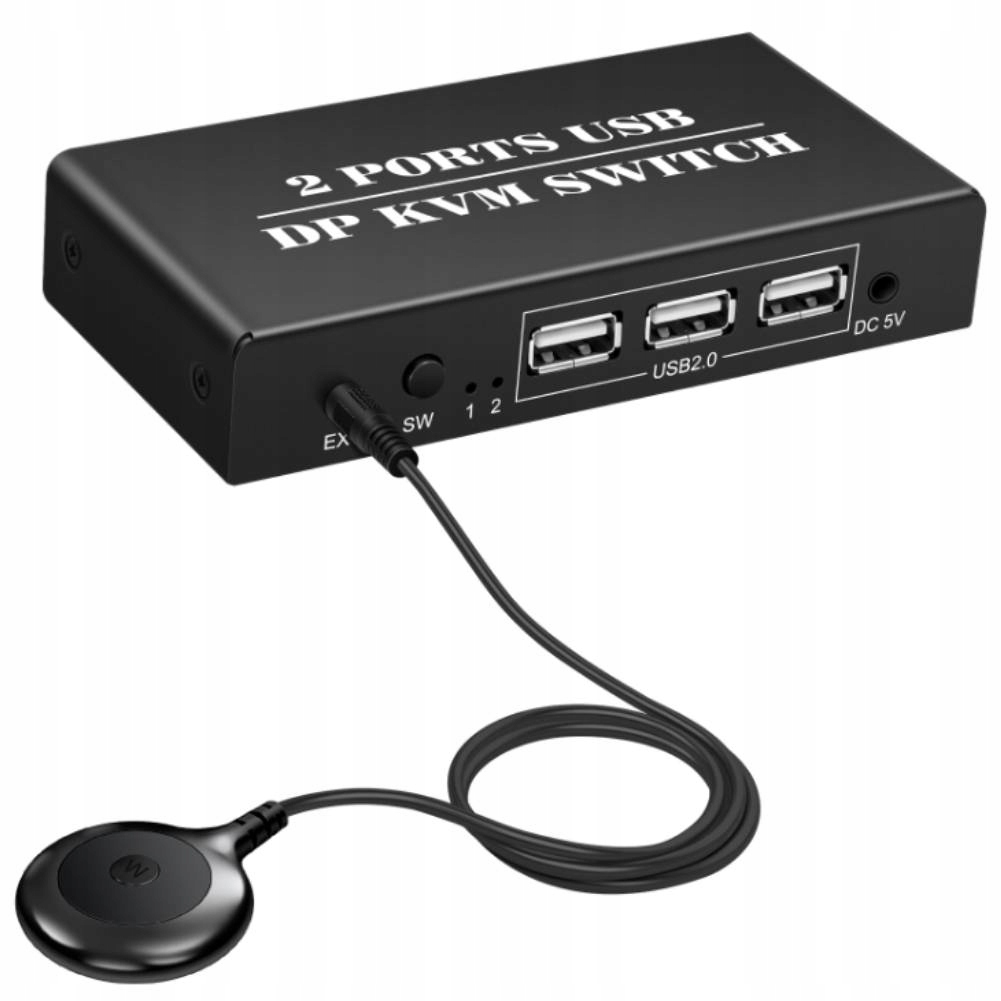 Switch Kvm USB2.0 Displayport Přepínač 4K/60HZ 3XUSB Pro Myš