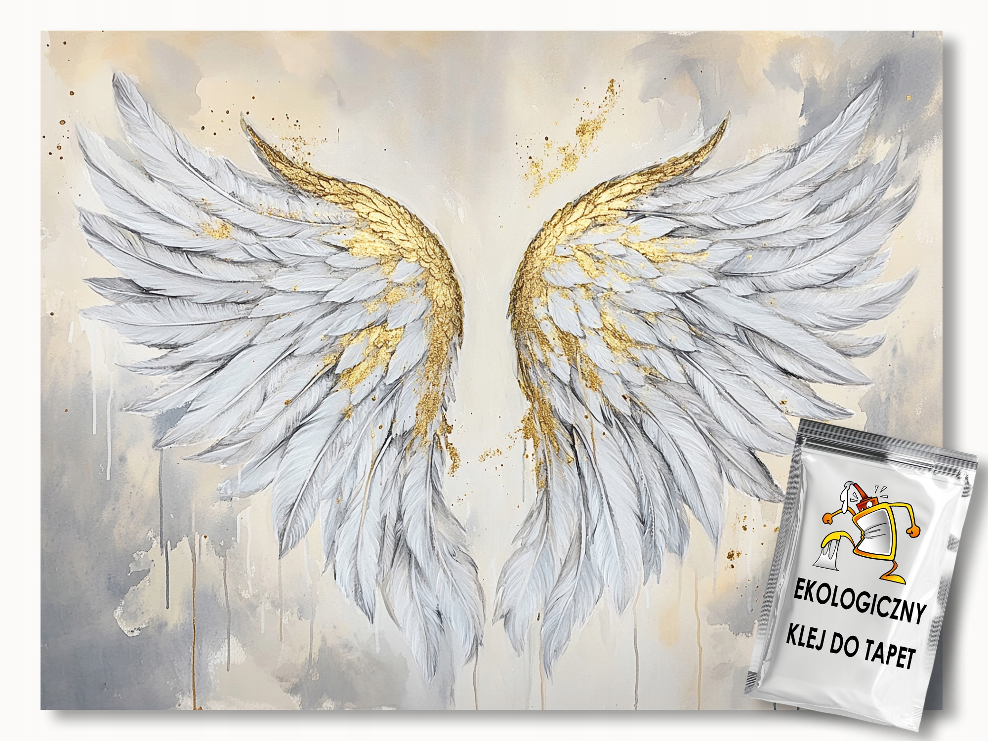 Fototapeta Flizelina Mural Křídla Anděl Boho Glamour 150x105 155g