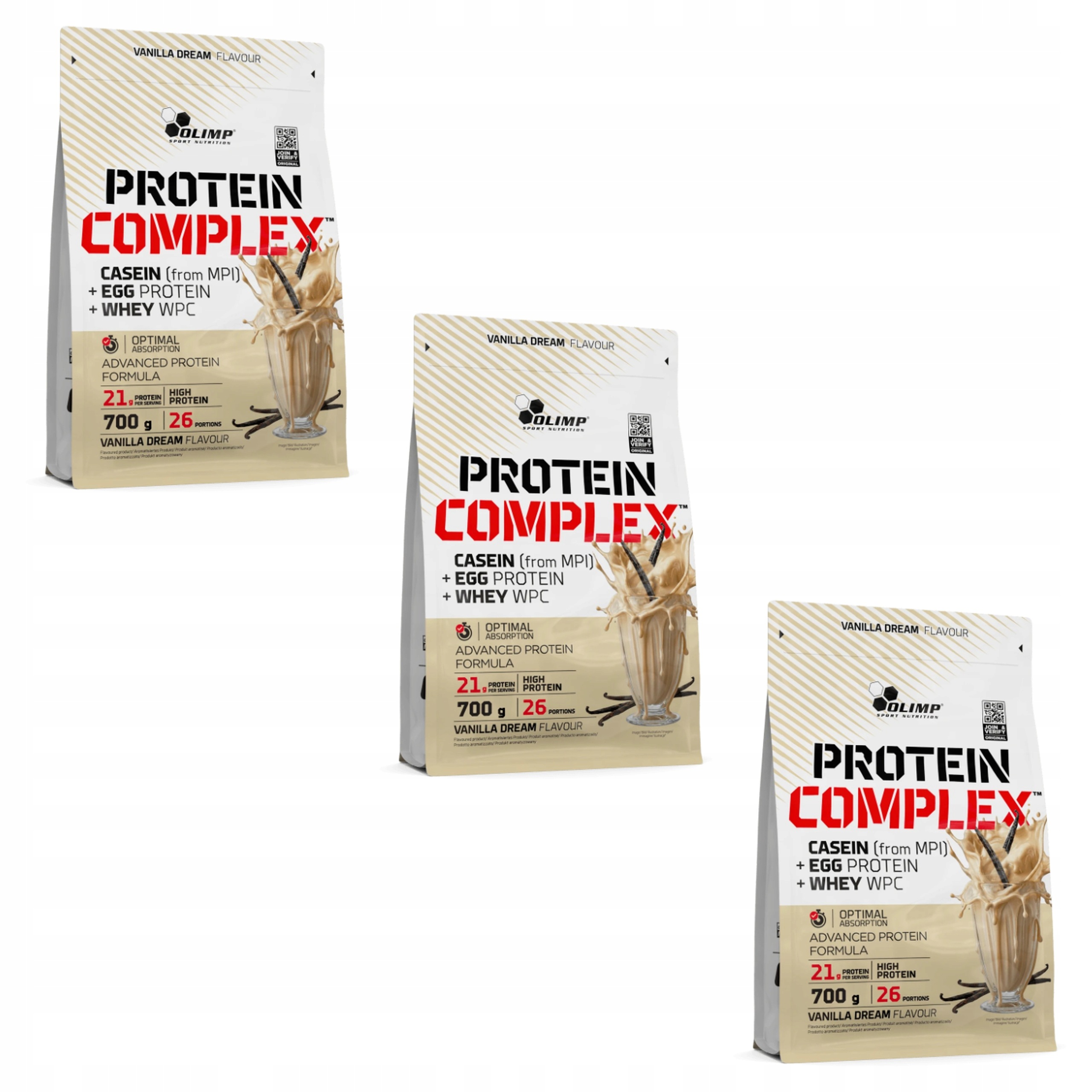 Olimp Whey Protein Complex 3X 700g 2100g Vaječný Protein Kasein Wpc Vanilka