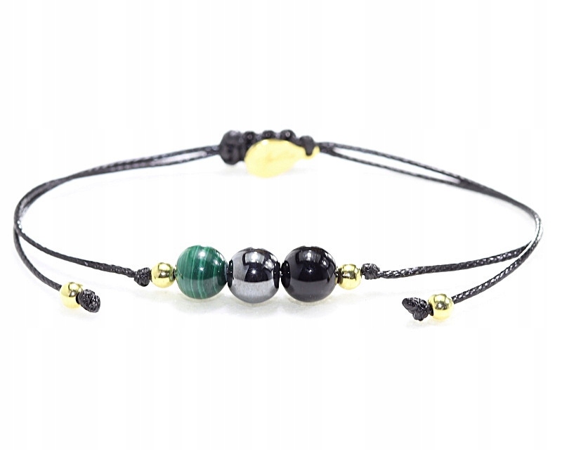 

Bransoletka Koziorożec Malachit Onyks Serbro Aglie