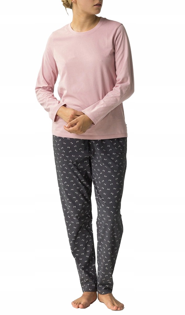 Dámské pyžamo s dlouhým rukávem Atlantic NLP483/VEL/GRF *s*