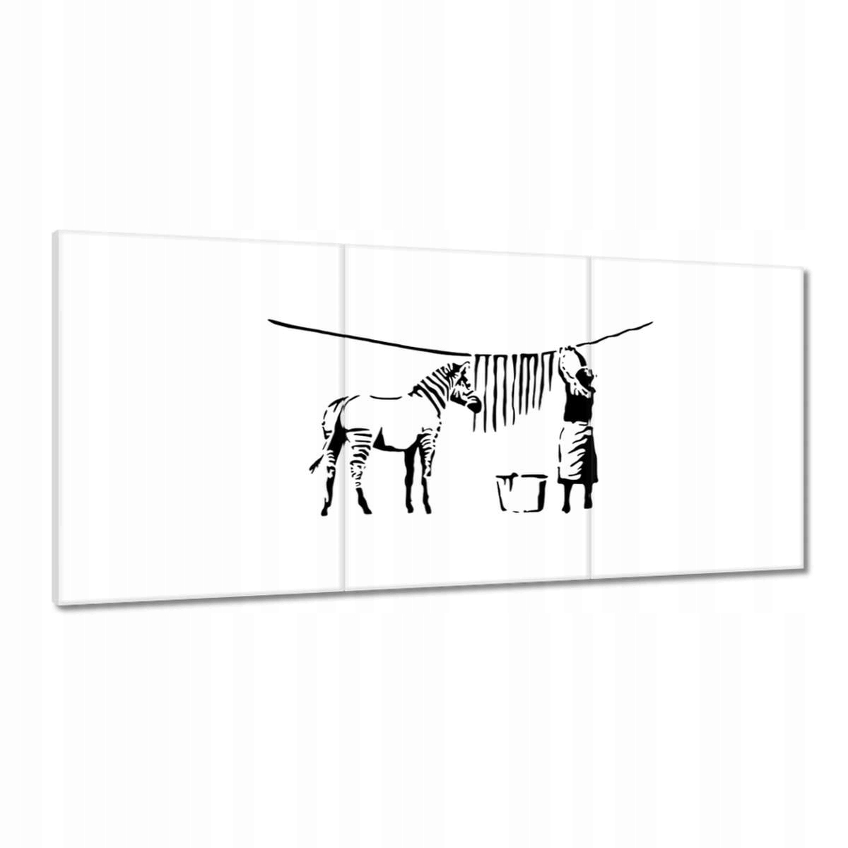Obrazy 210x100 Pranie zebry Banksy Pruhy