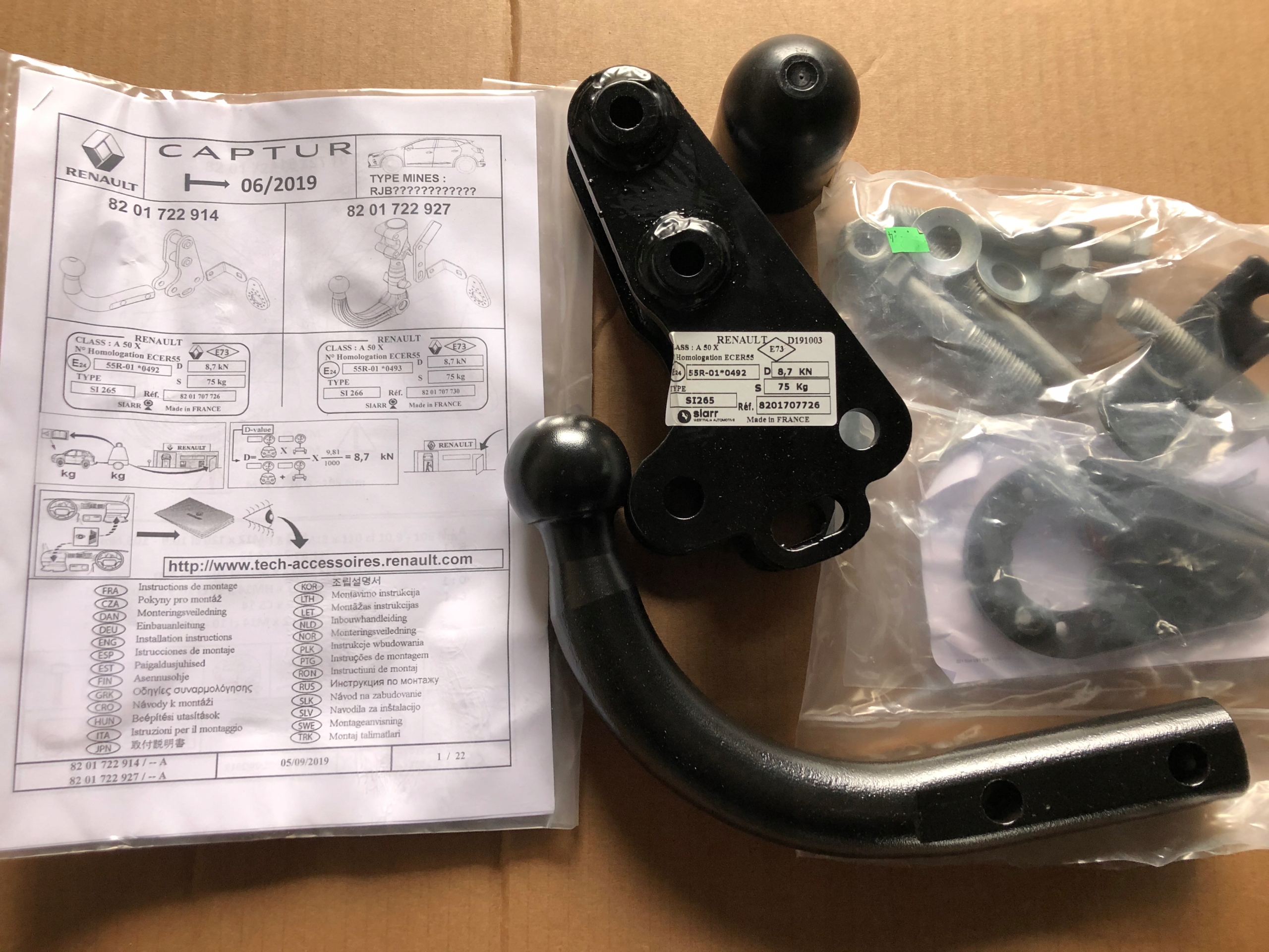 HAK NOWY ORG. RENAULT CAPTUR II 2020r. 8201722914