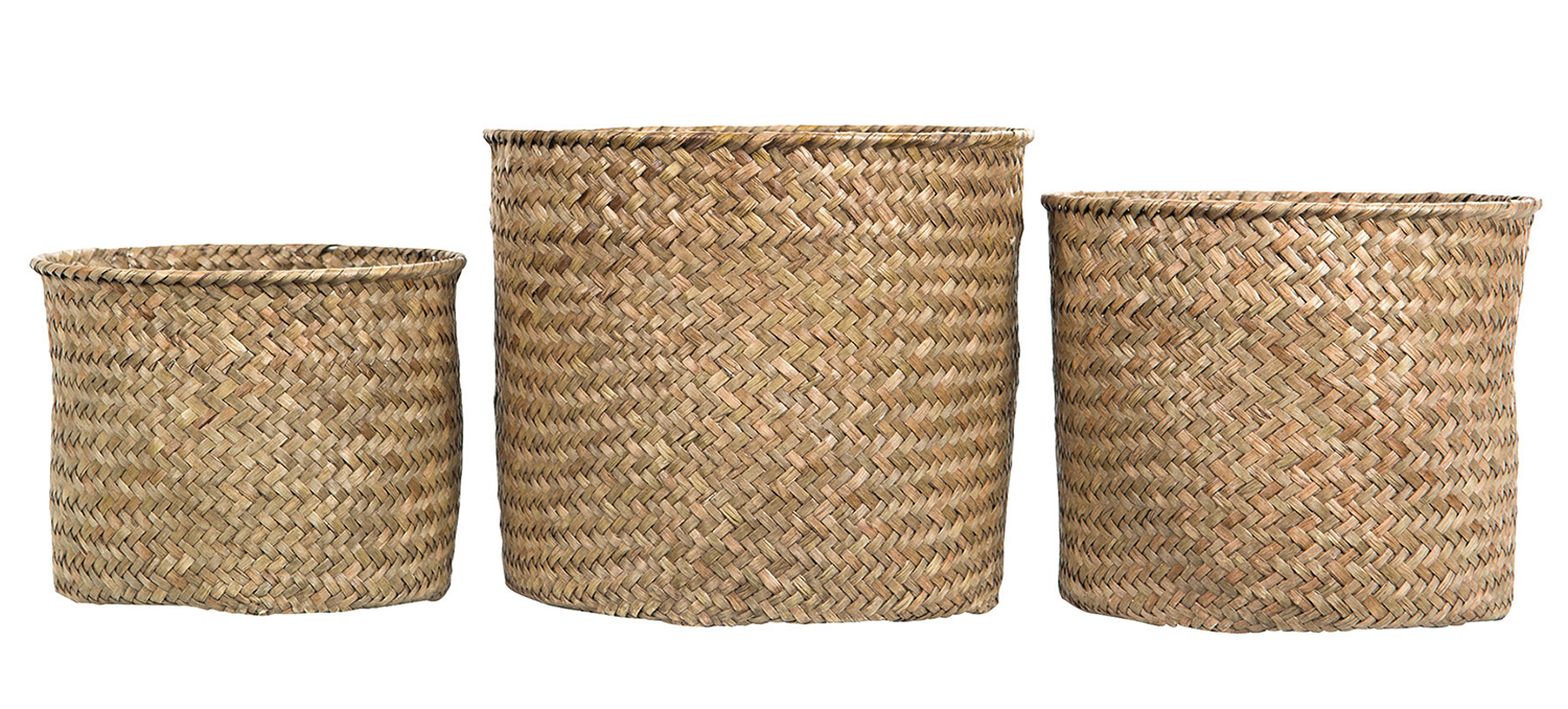 

3 szt. Donica Kosz pleciona Naturalna styl boho