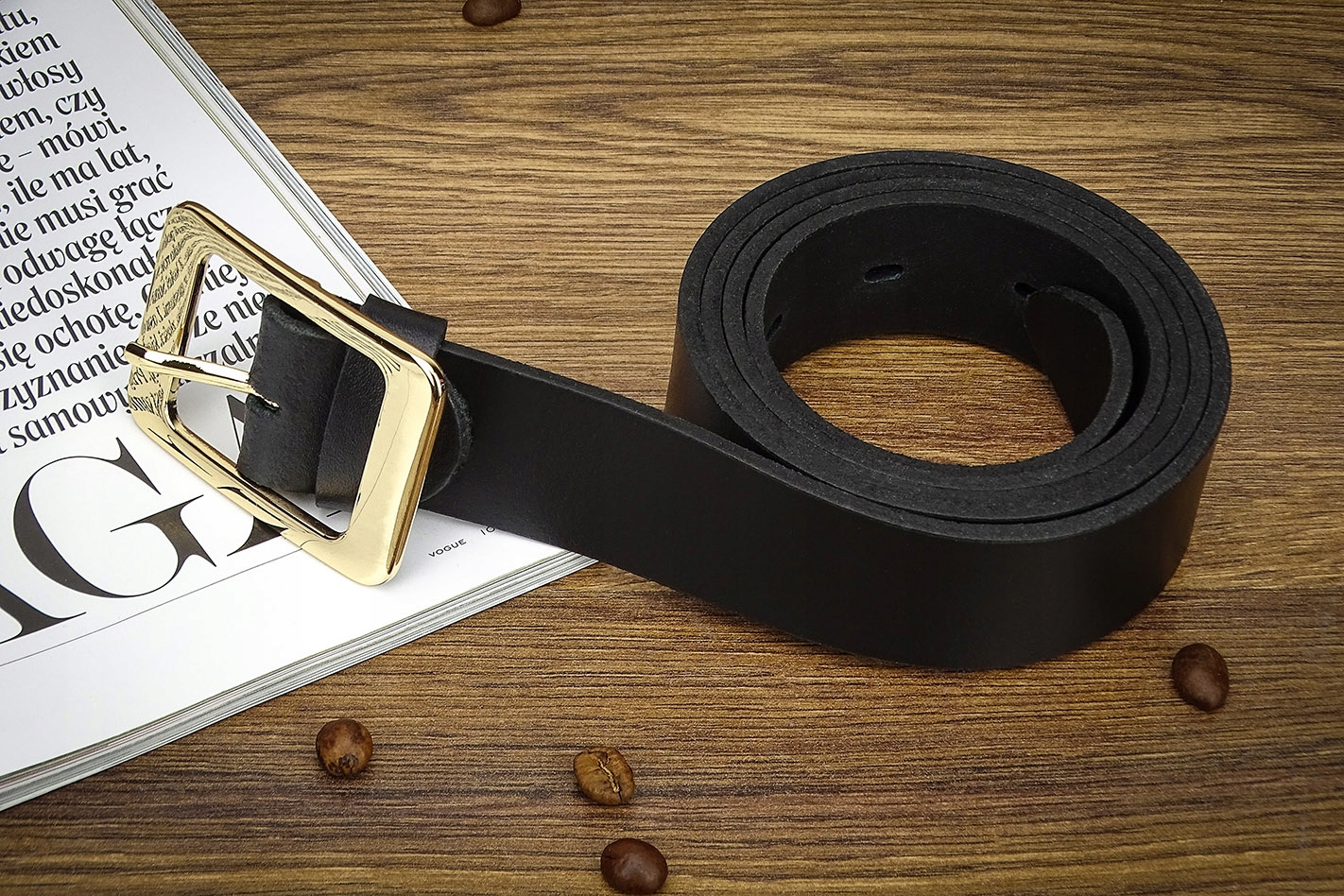 Długi 150cm Skórzany Damski Pasek do SPODNI Gracio Marka Gracio