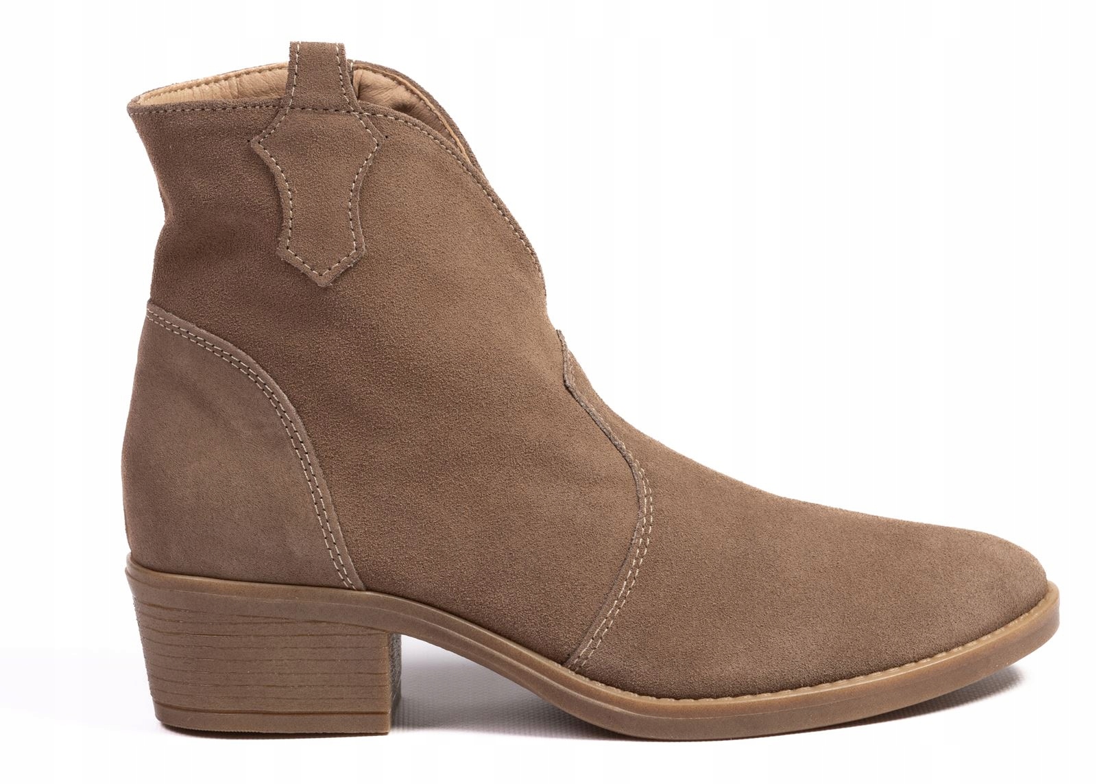 ZIEMISTE MODNE BOTKI KOWBOJKI ZAMSZOWE OPTIMO SKÓRZANE NIEOCIEPLANE 41