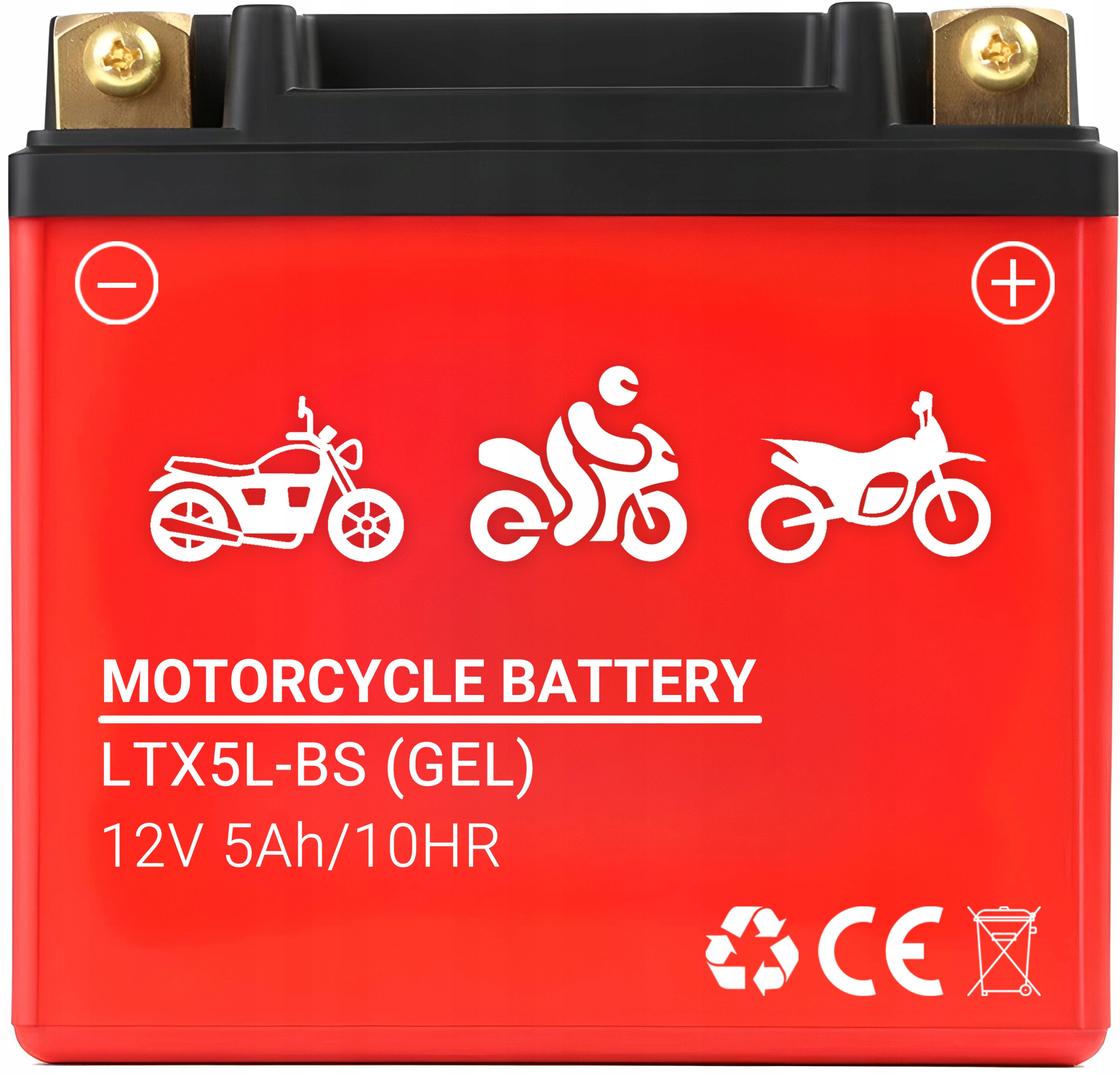 Akumulator Żelowy Do Skutera Motocykla Quada 12V 5AH Prawy+ Produkcja 2026