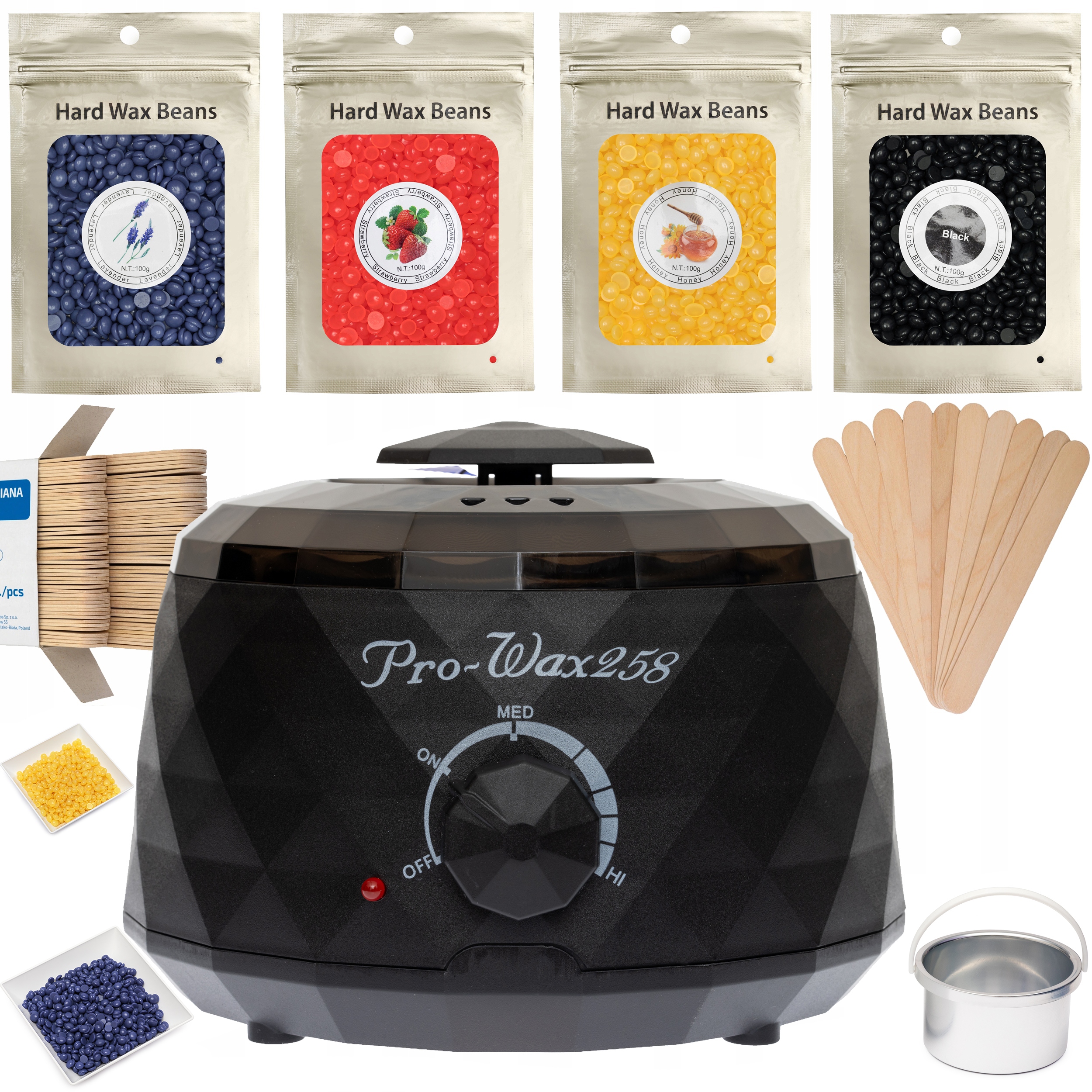 PODGRZEWACZ WOSKU + TWARDY WOSK 400g+100 PATYCZKÓW