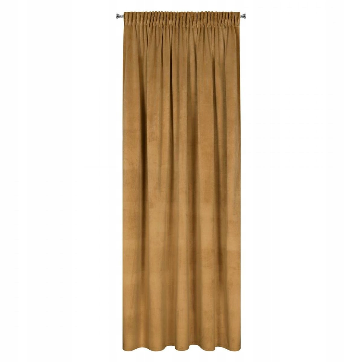 

Zasłonka gotowa na taśmie welurowa miodowa 140x270