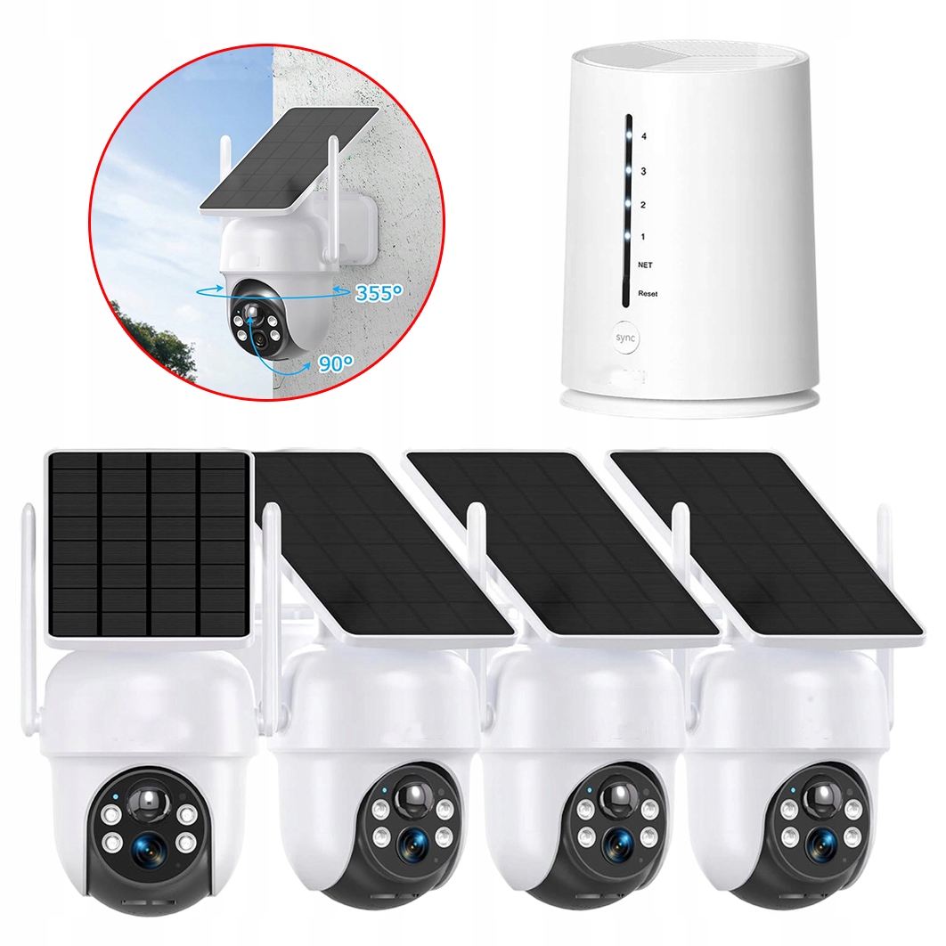 Monitorovací Systém Wifi 4 Otočné Kamery 4MPX Audio Detekce 4X Zoom