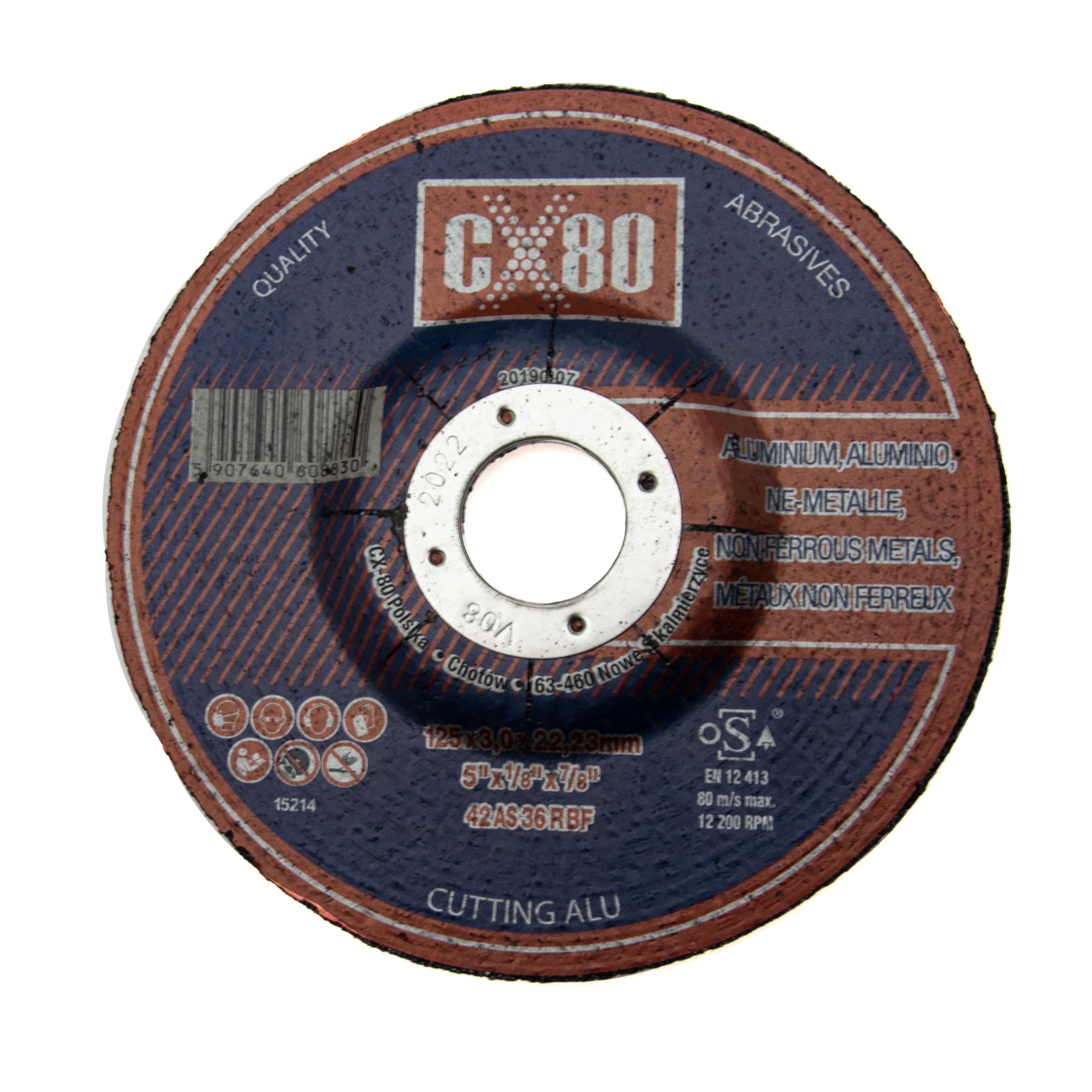 

CX80 883 Tarcza do cięcia aluminium 125 x 3 mm