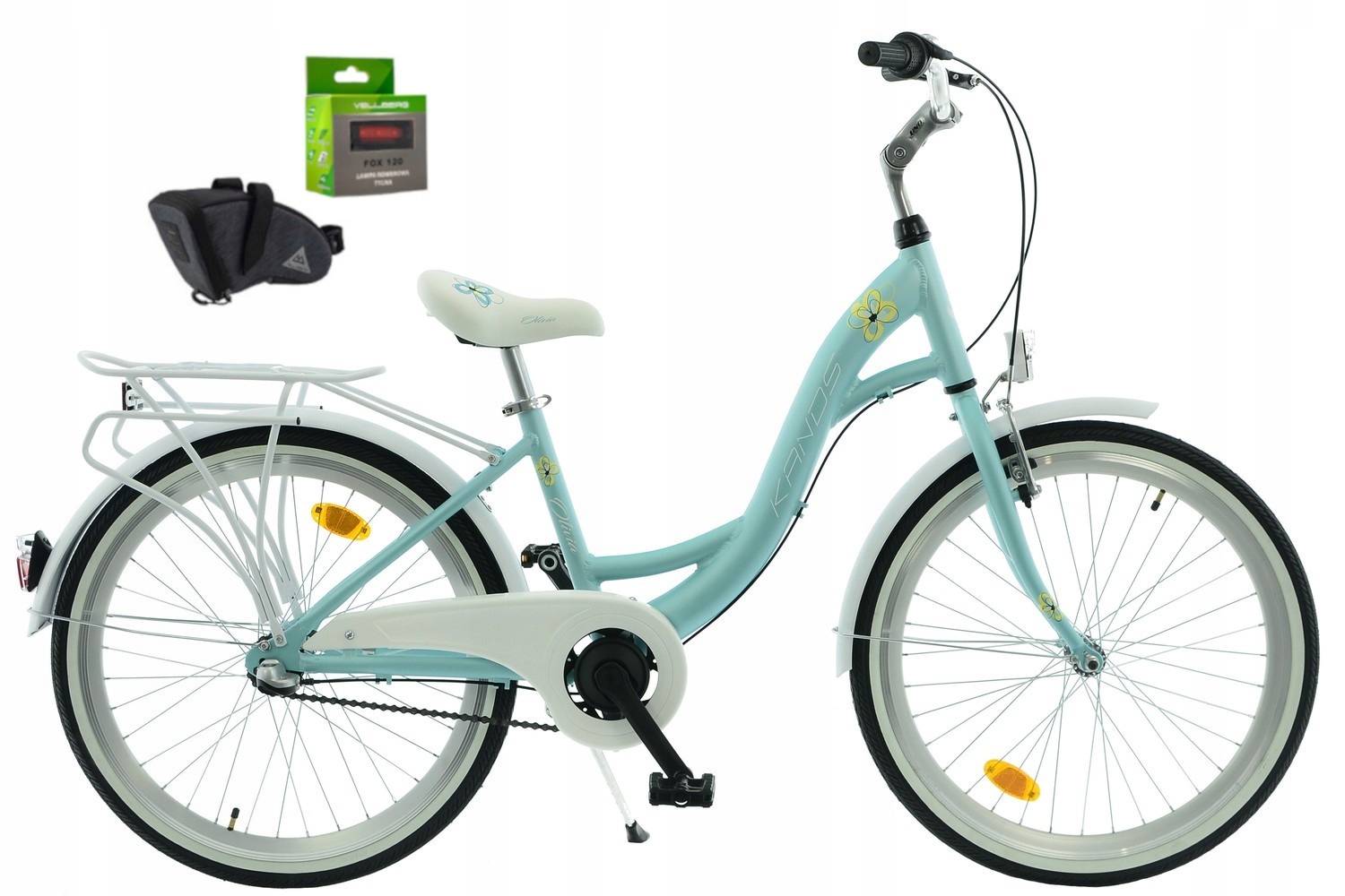 Rower 24 Kands Olivia alum. Nexus 3-bieg. miętowo-biały mat