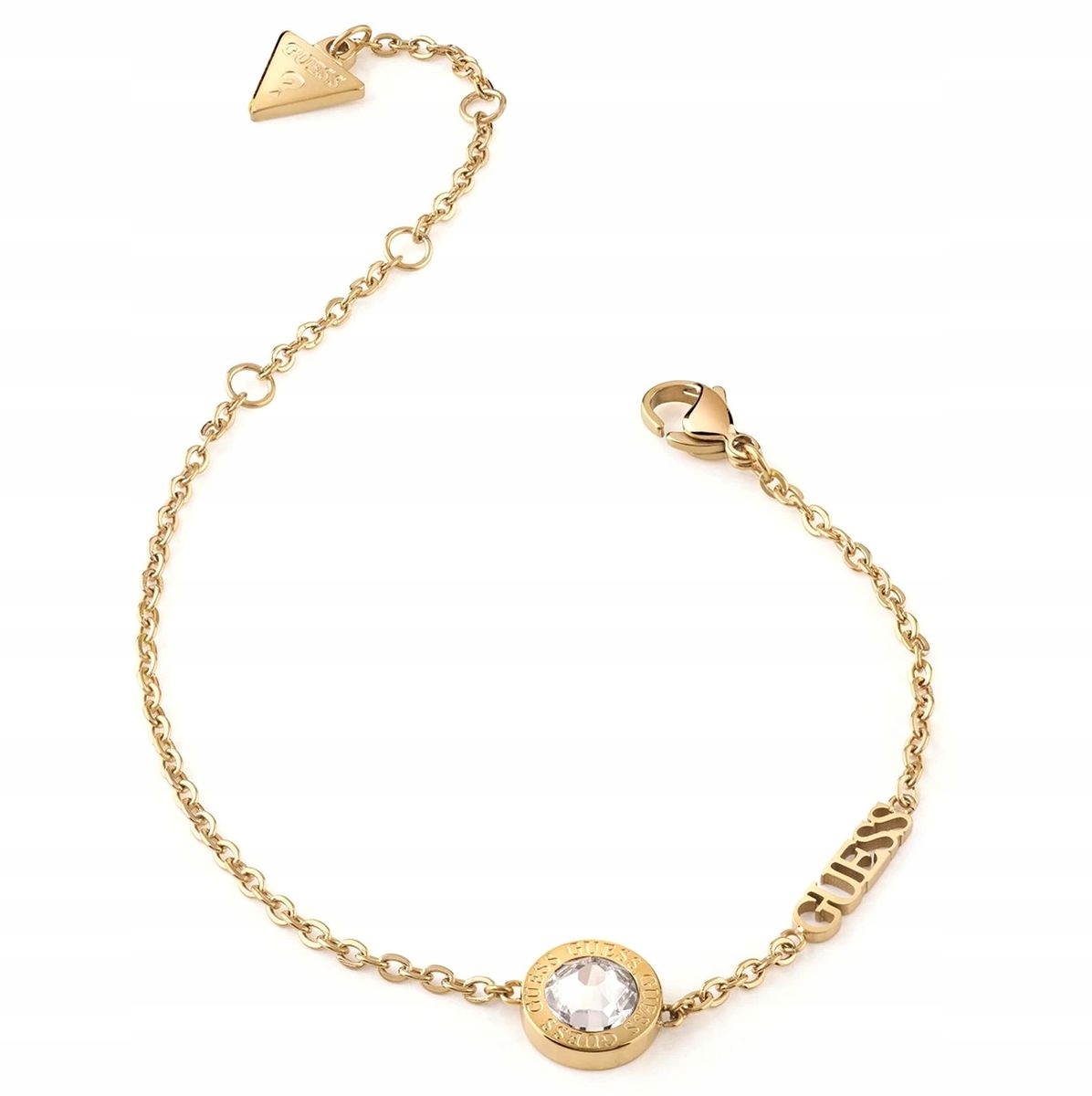 Zlatý náramek Guess s křišťálem Guess Color My Day JUBB02246JW (L)