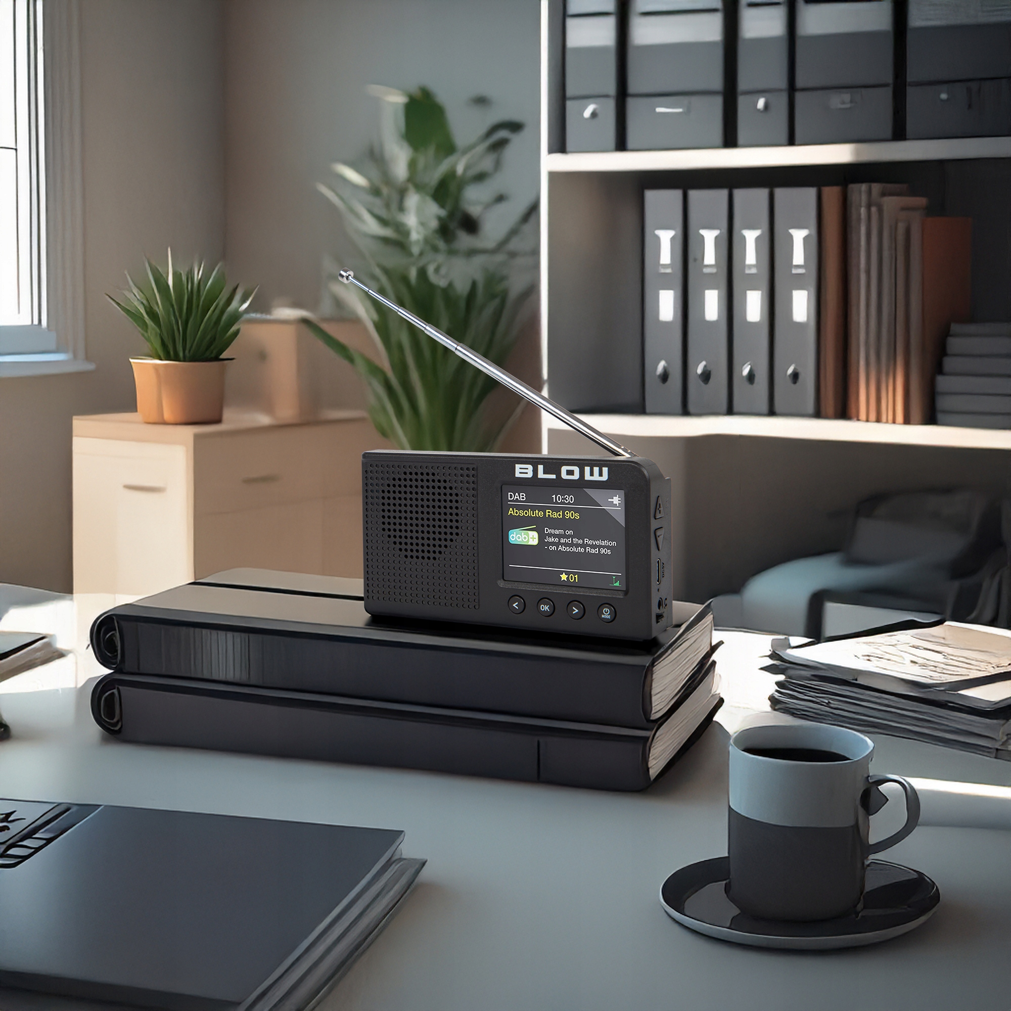 RADIO KUCHENNE BUDOWLANE PRZENOŚNE WYŚWIETLACZ BLUETOOTH DAB+ FM AUX USB-C Kolor czarny