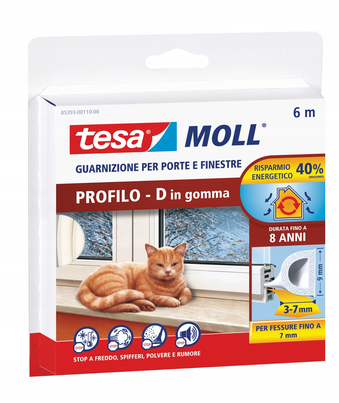 

Uszczelka samoprzylepna do okien pcv tesa D 6m