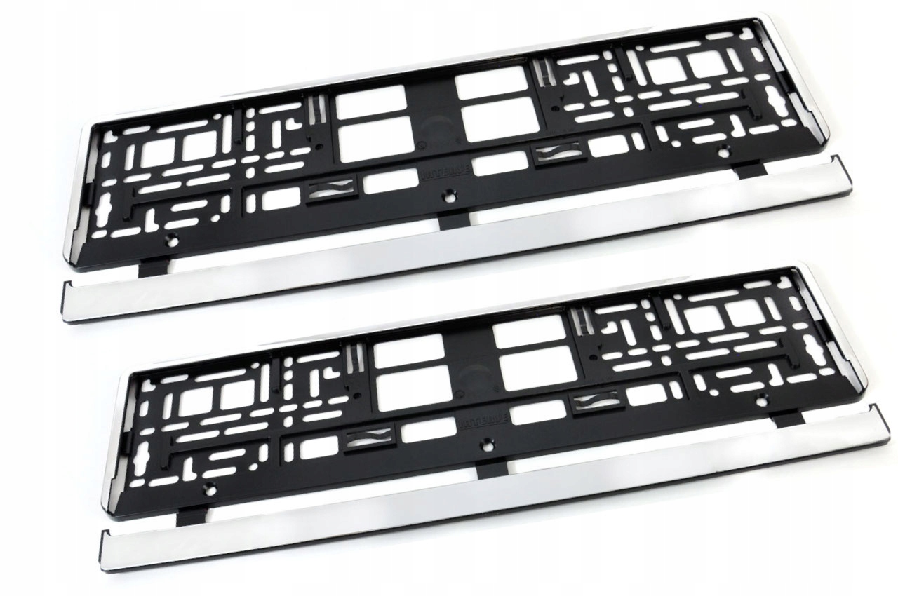 

2x Ramka do mocowania tablic rejestracyjnych Chrom