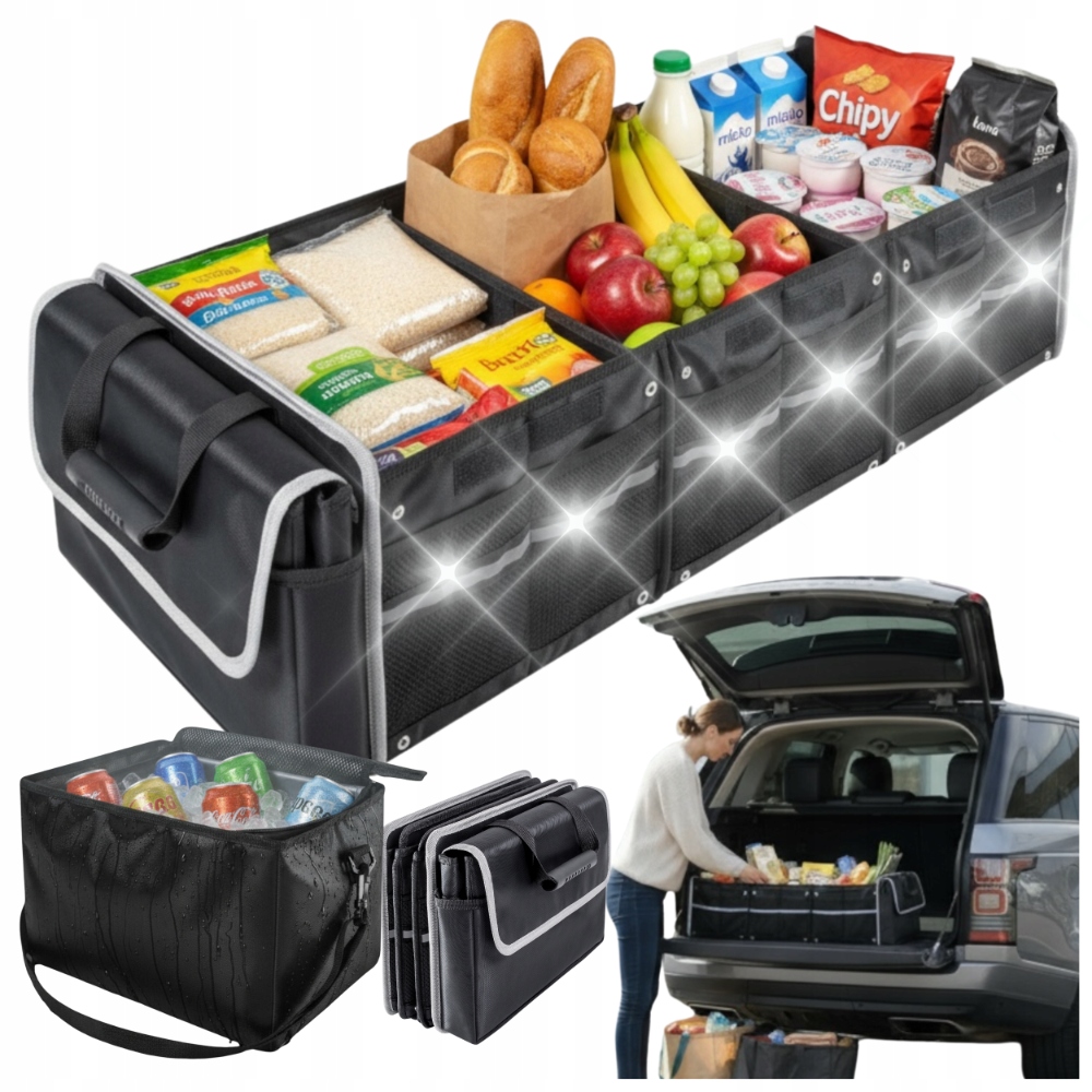 Taška Organizér Kufr Do Kufru Skládací Silný Suchý Zip Prostorný Velká Kvalita