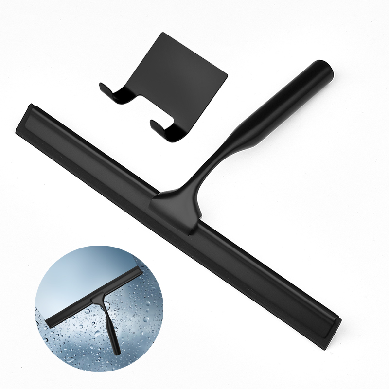 Levně Stěrka Na Vodu Ze Skla Sprchového Koutu Černá