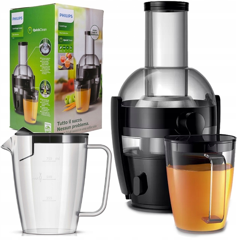 Odšťavňovač Philips Viva HR1855/70 800W 2L 75 mm