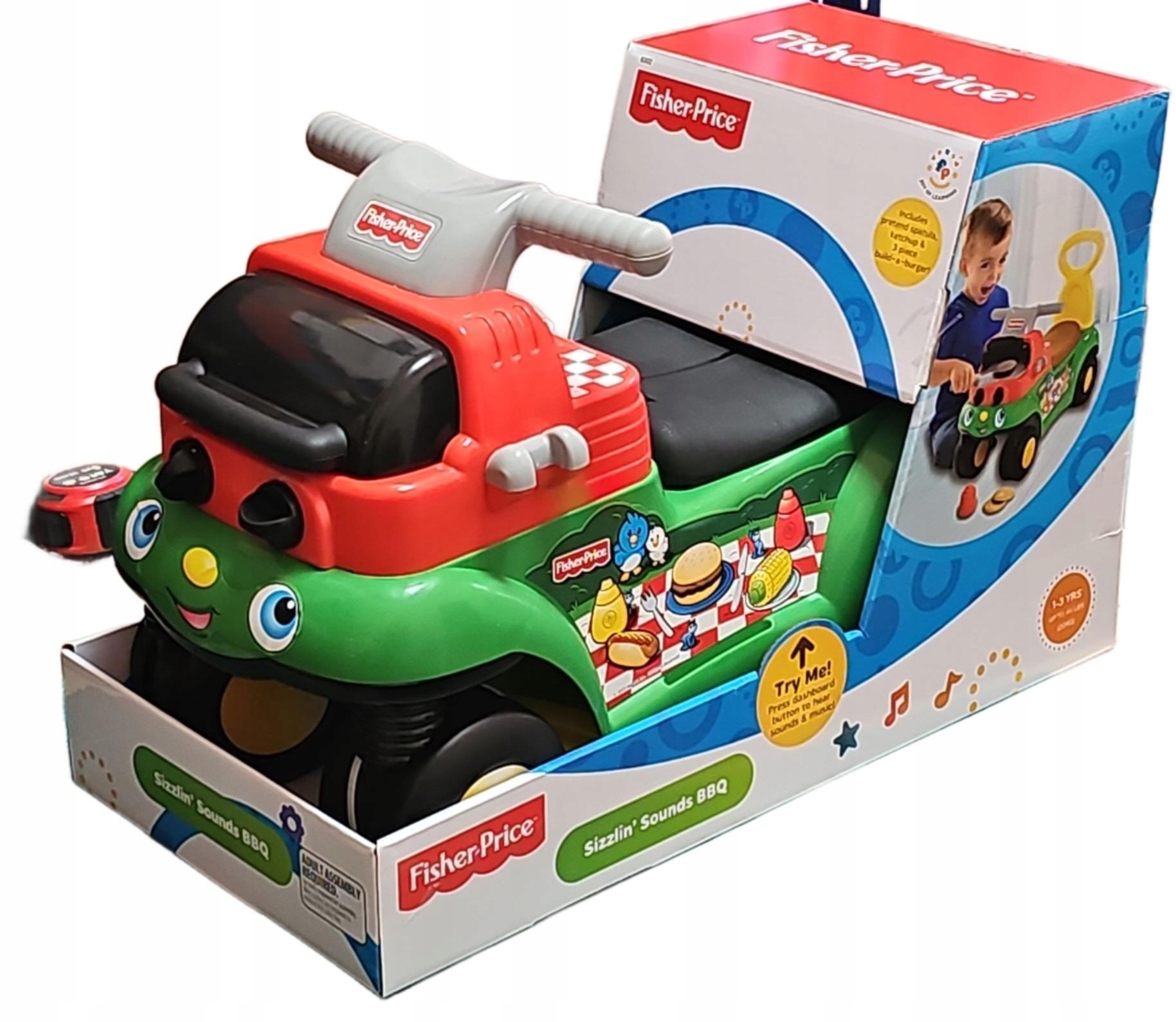 Fisher Price Little People Jeździk Sizzlin’ Sounds Bbq Grill Dzieci 1+ Lat