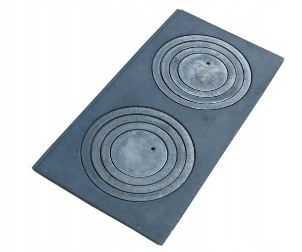 Płyta żeliwna dwuotworowa z fajerkami 60x30 cm