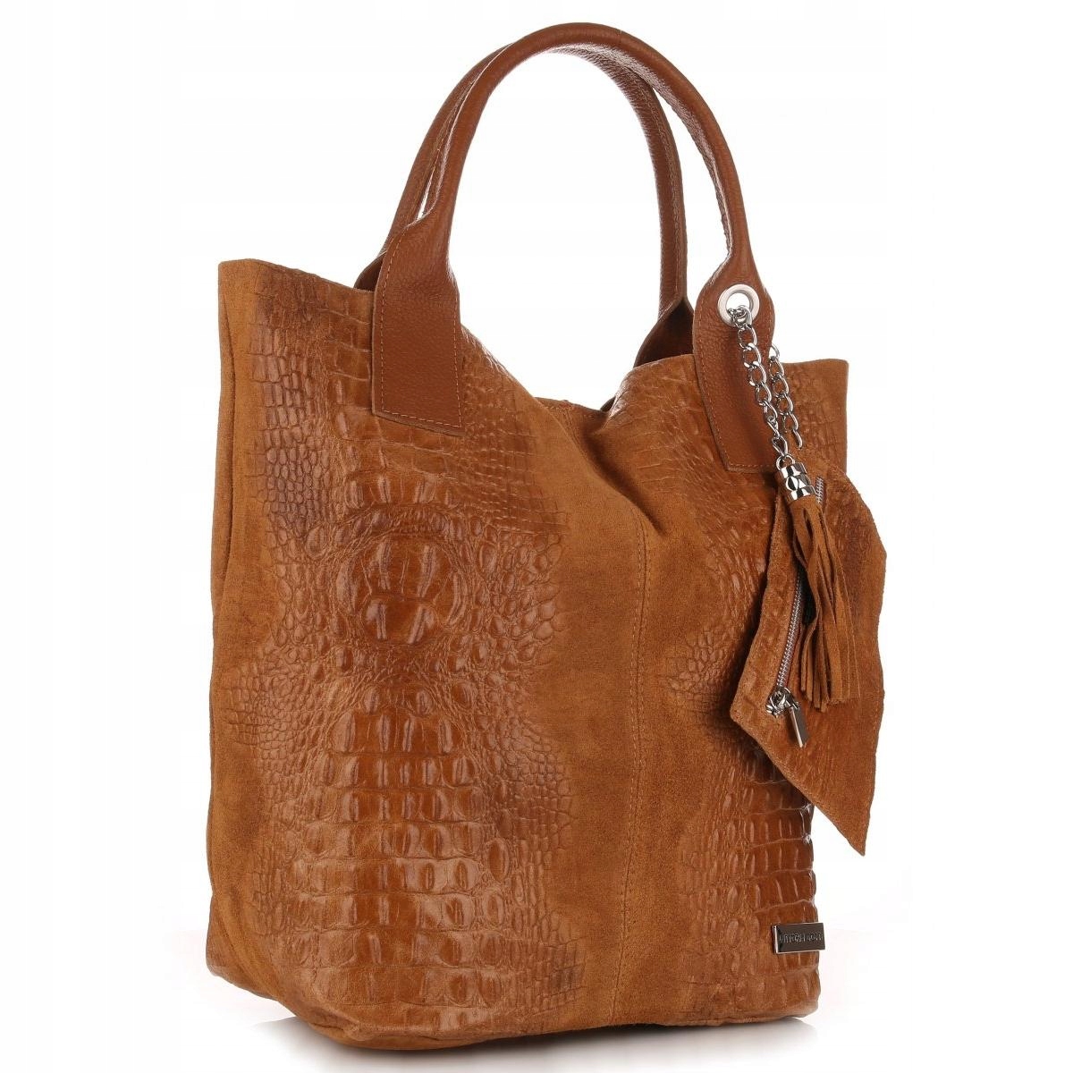 Kožená taška Shopper Bag Vittoria Gotti Červená