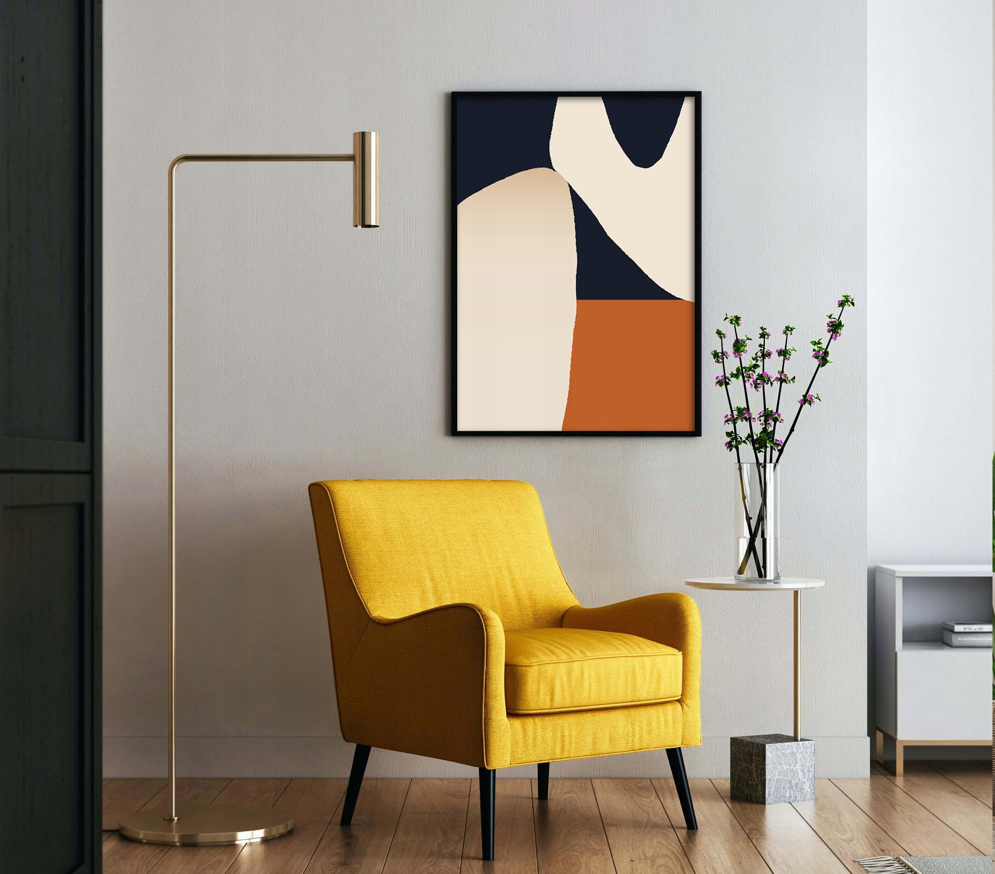 Plakaty Obrazki Abstrakcja Brąz Beż 50x70 bez ram Wysokość produktu 70 cm