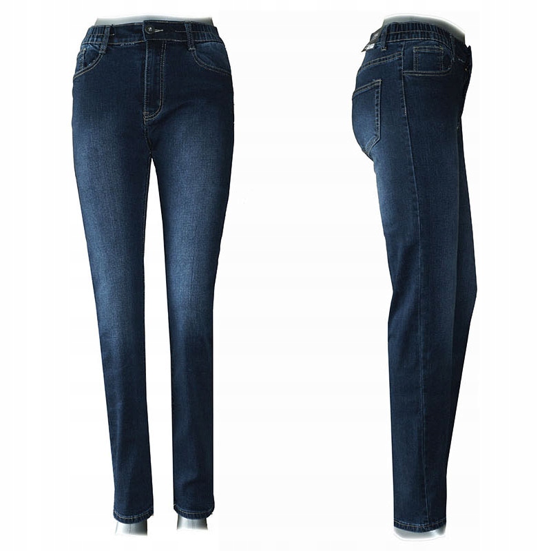 

Spodnie damskie Jeansy Wysoki Stan Na Gumce 48 4XL