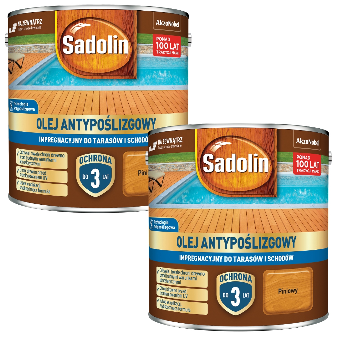 Set Sadolin Olej 2x2,5L Protiskluzový Impregnační Piniový 5L