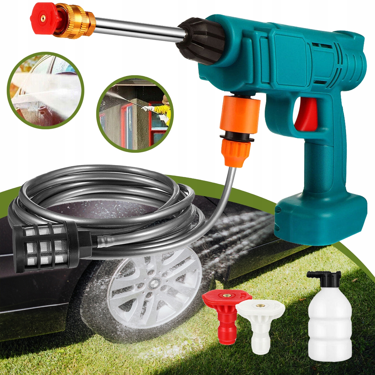 BEZPRZEWODOWA MYJKA WYSOKOCIŚNIENIOWA, PRZENOŚNA MYJKA CIŚNIENIOWA NA WODĘ