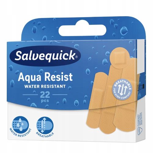 

Plastry Salvequick Aqua Resist Wodoodporne 22szt