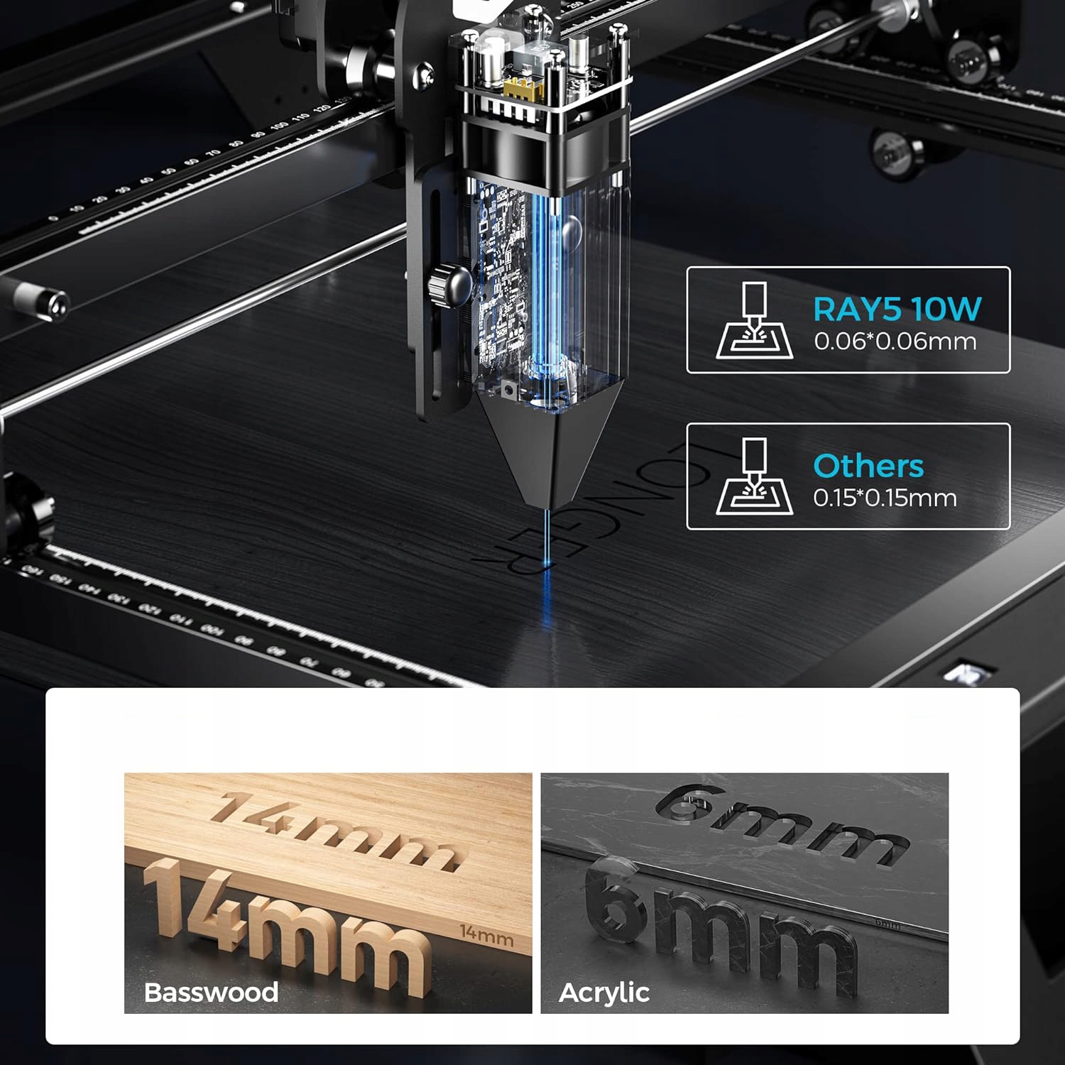 Grawer laserowy LONGER RAY5 10W 400x400mm DIY+LONGER platforma robocza Producent Inna
