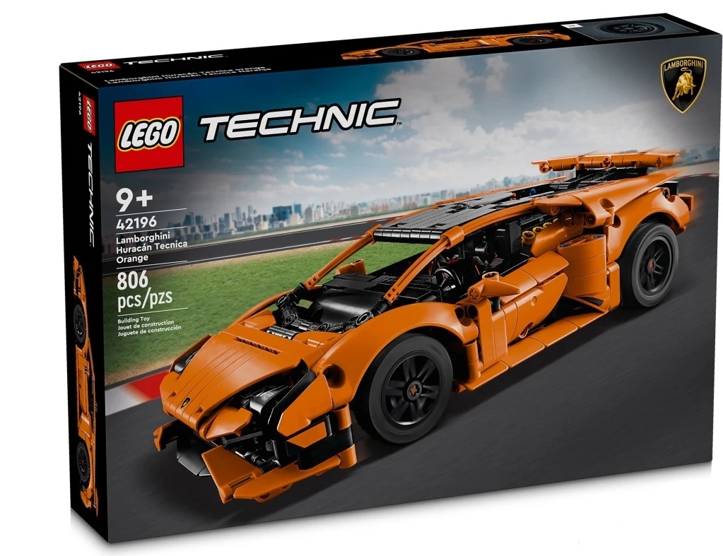 Lego 42196 Technic Oranžové Lamborghini Huracán Tecnica