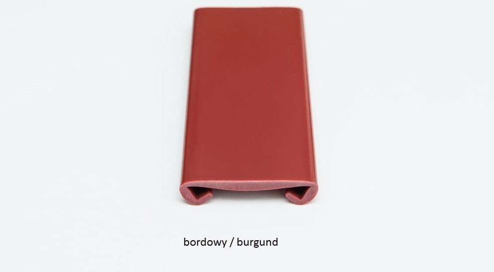 Zábradlová lišta 40x8 mm Bordó 20 m