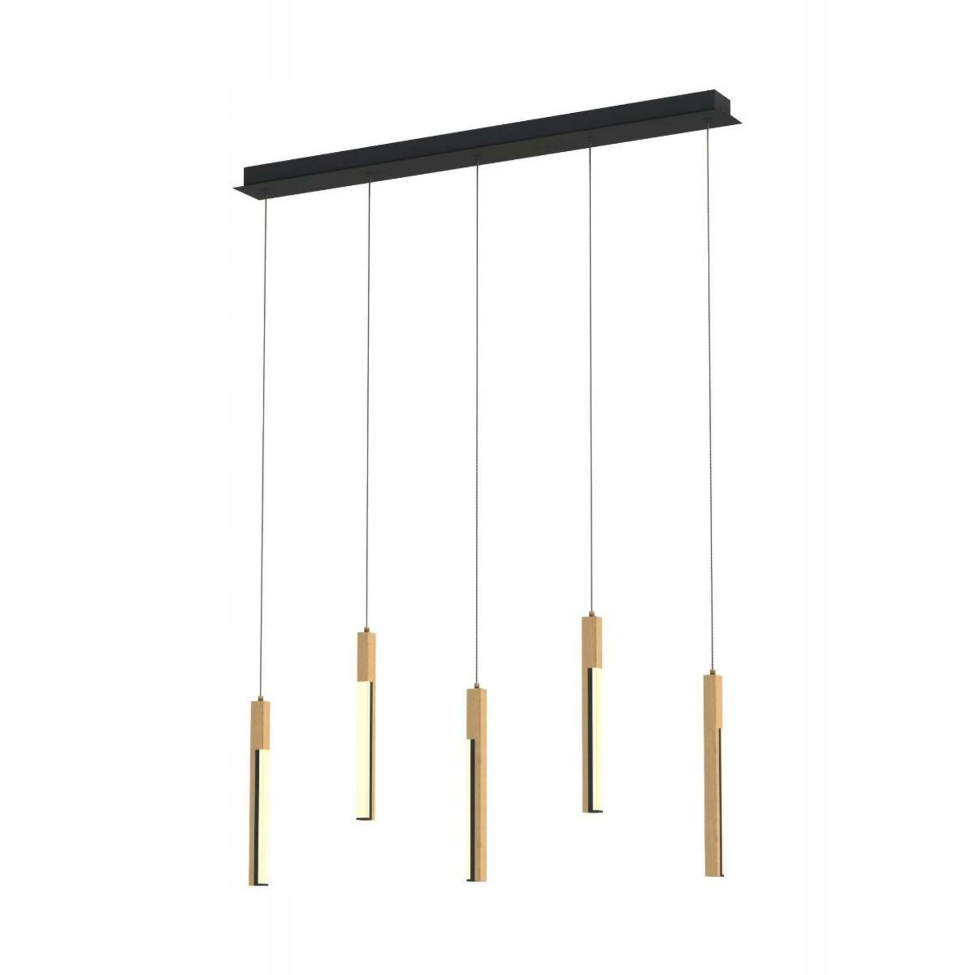 Zumaline MD4768-5-3BMT Eliot závesné svietidlo čierna-drevo