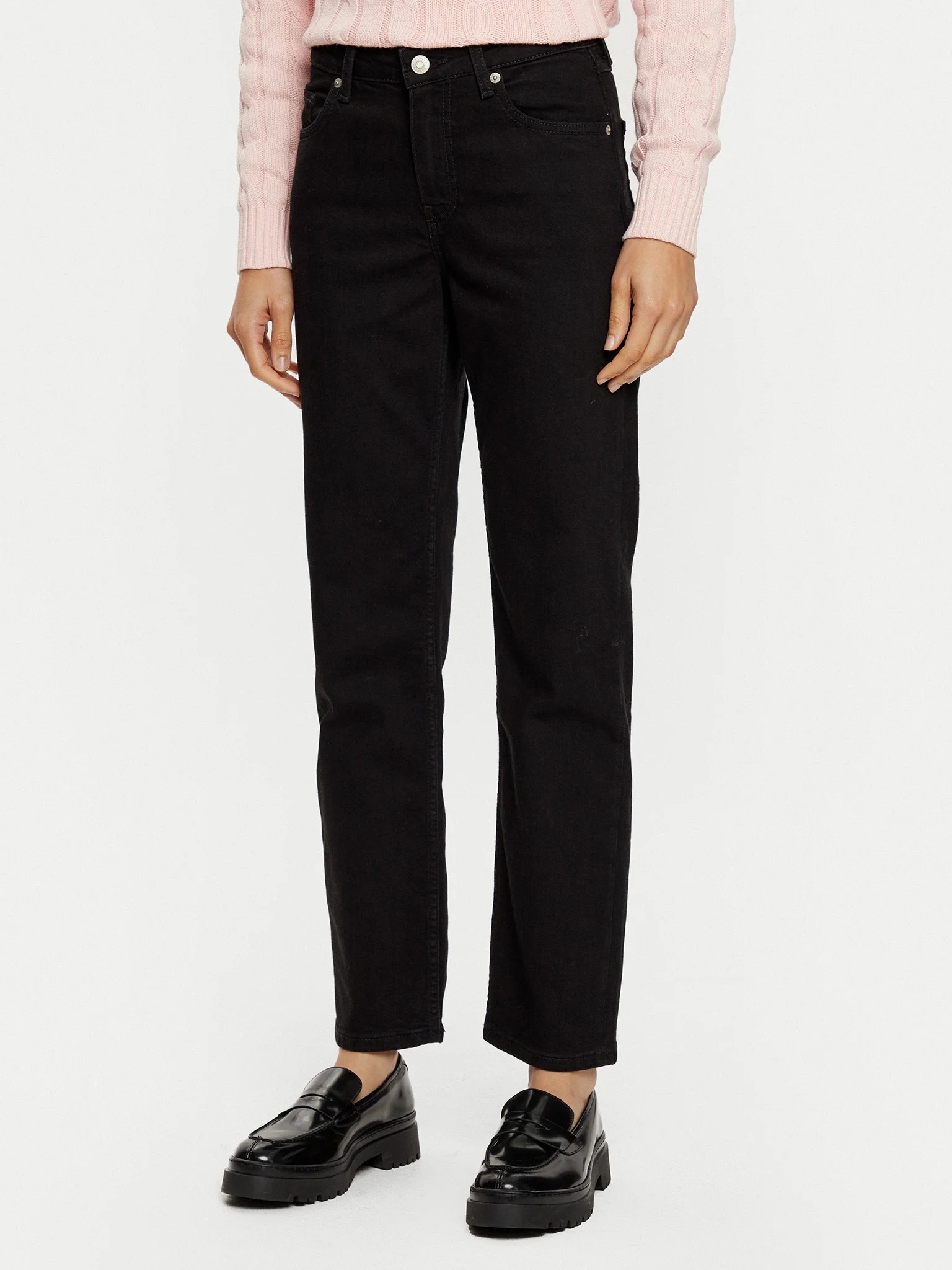 Tommy Hilfiger Černé Jednoduché Džíny S Vysokým Pasem Z Bavlny 28/30 7AA