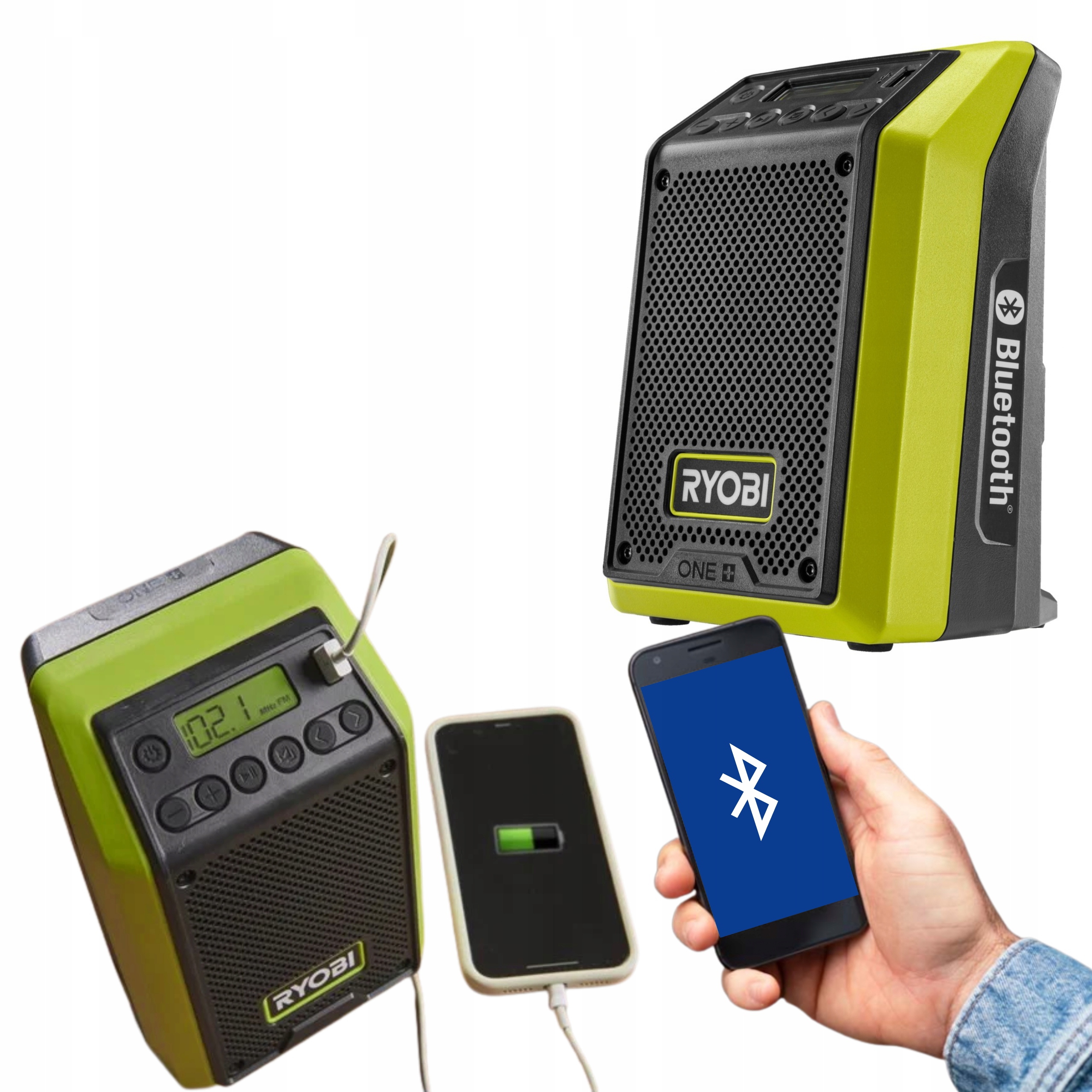 Ryobi Bluetooth akumulátorové Rádio One+ 18V 25 m