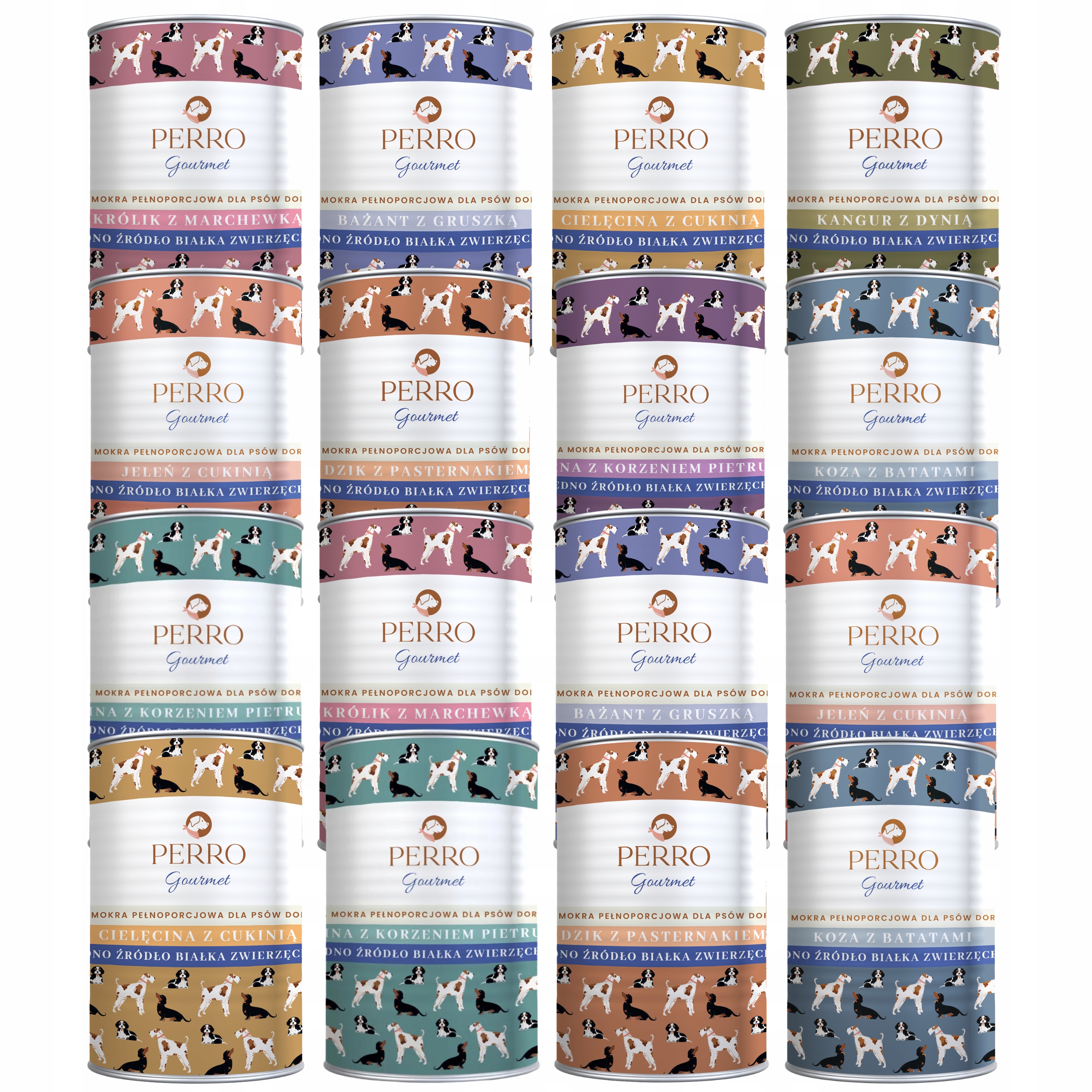 Levně Perro Gourmet Krmivo mokré pro psa mix chutí 16 x 400 g