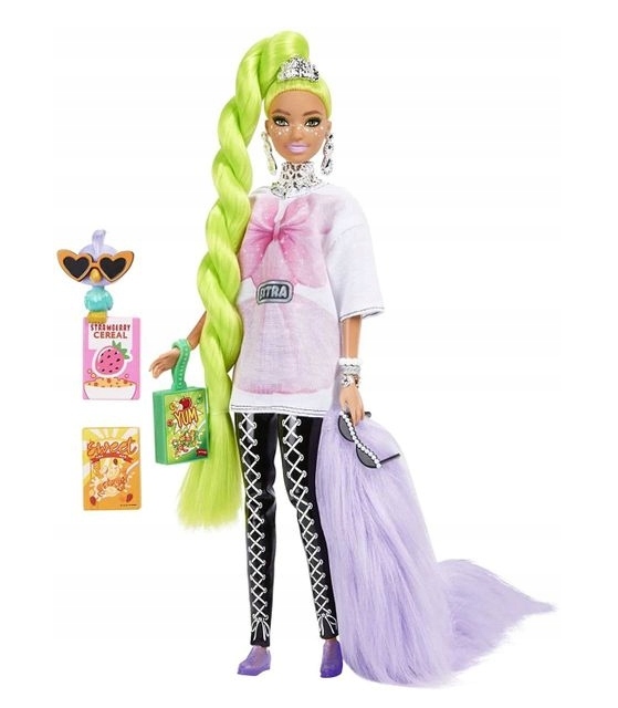 

Lalka Barbie Barbi Extra tunika neonowe włosy