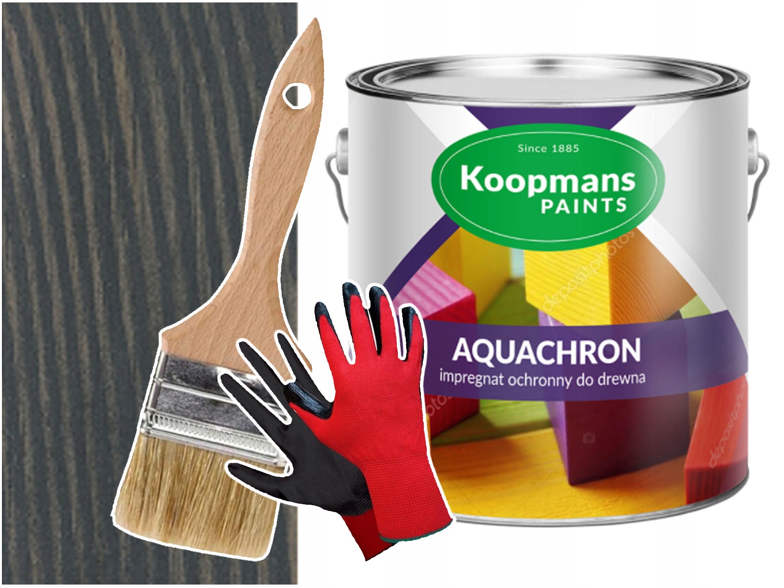 Barva na hračky dětských hřišť Černá 20L