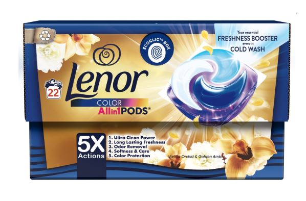 Kapsułki do prania kolorowego Lenor VanillaOrchid&GoldenAmber 22x22,7g