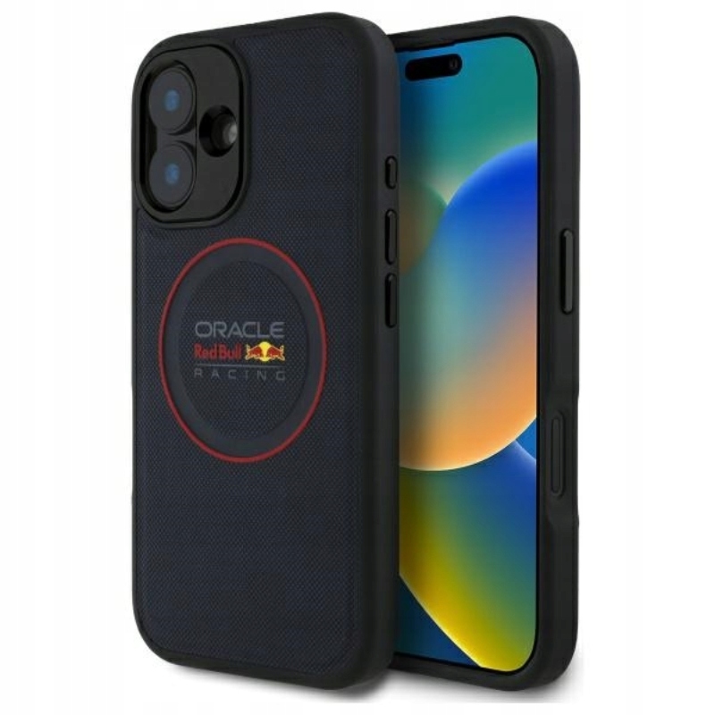 Red Bull Leather Red Ring MagSafe – Pouzdro pro iPhone 16 Plus (granátové)