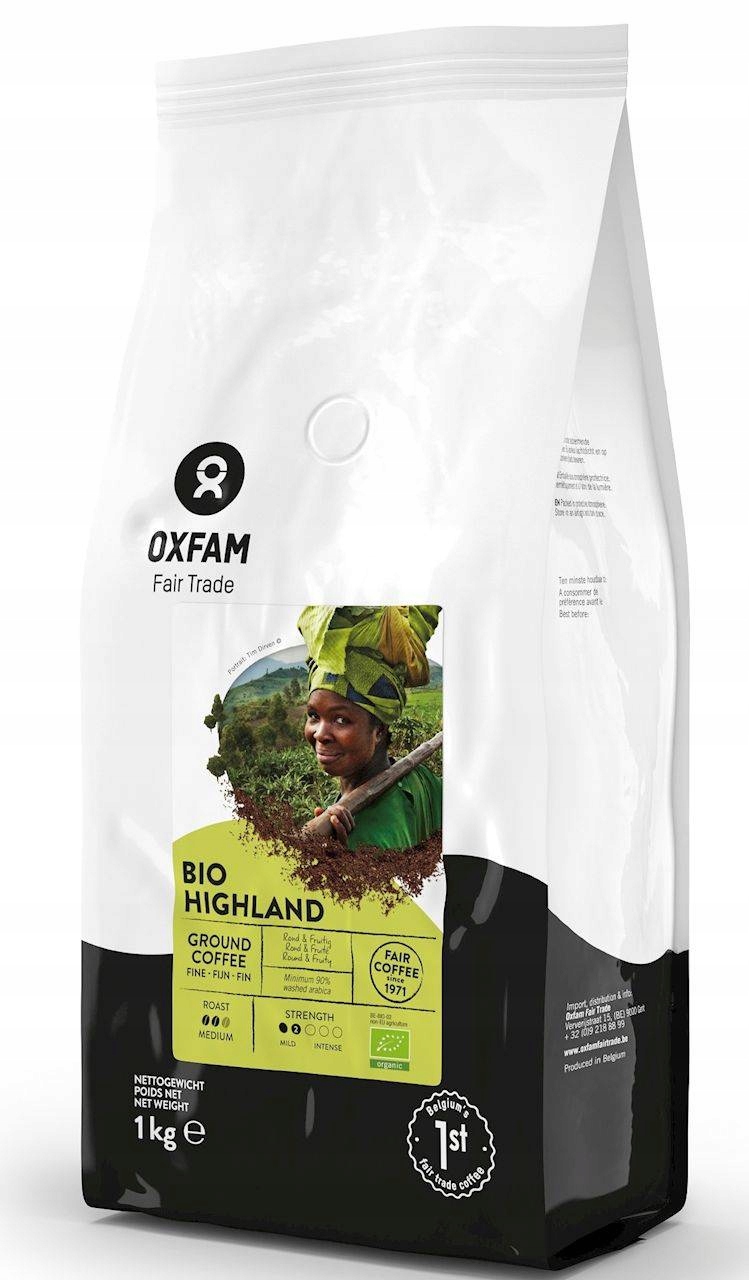 Mletá Káva Arabica/robusta Vysokohorská Fair Trade Bio 1 kg Oxfam
