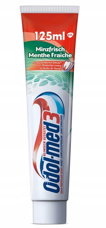 

Odol-med 3, Pasta do zębów, świeża mięta, 125 ml