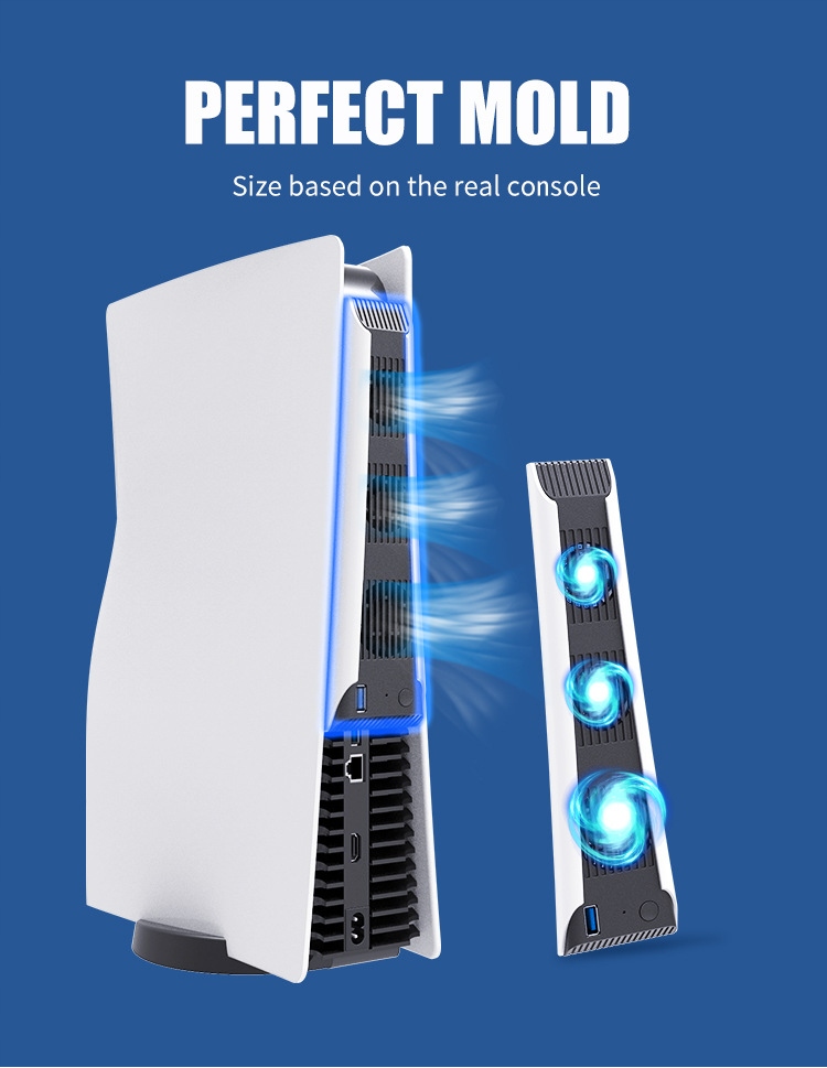 WENTYLATOR CHŁODZĄCY CHŁODNICA PORTEM USB DO PS5 Kod producenta HS-PS5028